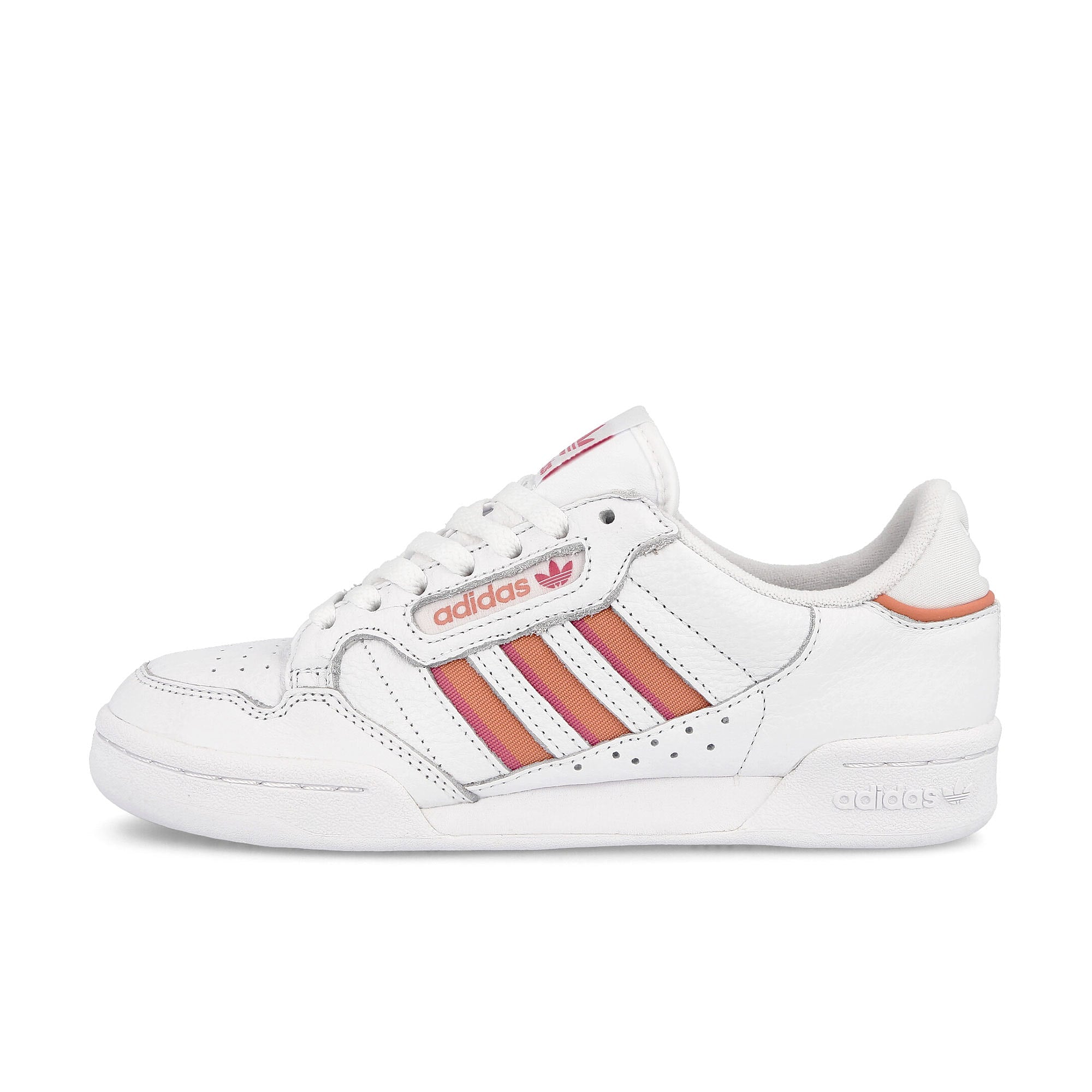 adidas wmns continental 80 stripes Footwear White-Rose Tone-Ambient Blush Low Top Sneakers H06589 | Overkill