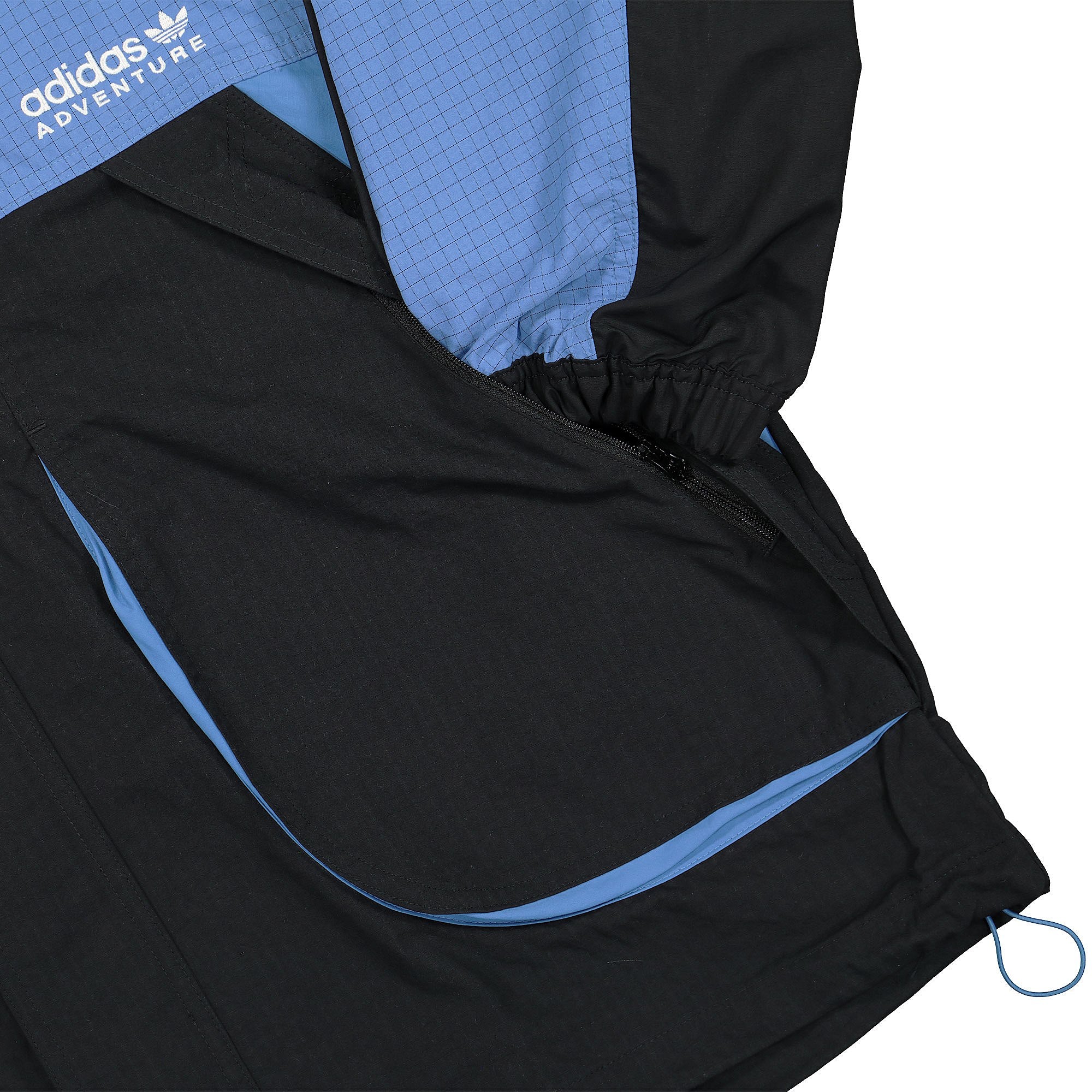 adidas Adventure Traverse Woven Windbreaker Black / Focus Blue Jackets Detailfoto | Overkill