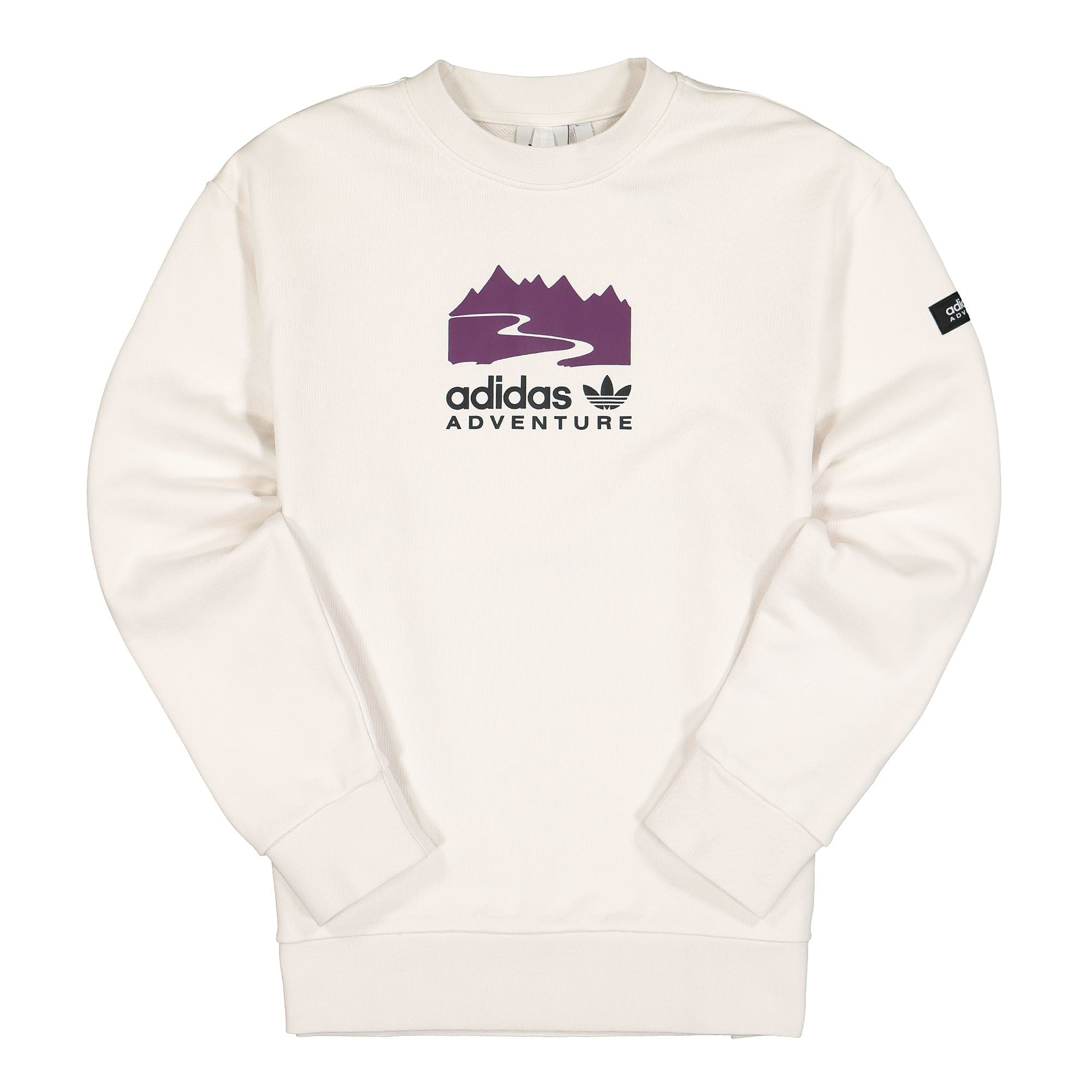 adidas Adventure Logo Crew Sweatshirt Cloud White Sweatshirts H09108 | Overkill