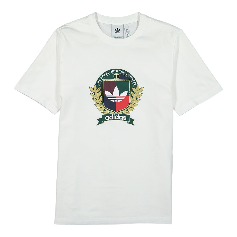 adidas College Crest Tee White T-Shirts H32143 | Overkill