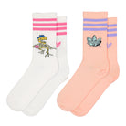 adidas Fun Graphic Socks 2PP Glow Pink / White Socks H32423 | Overkill
