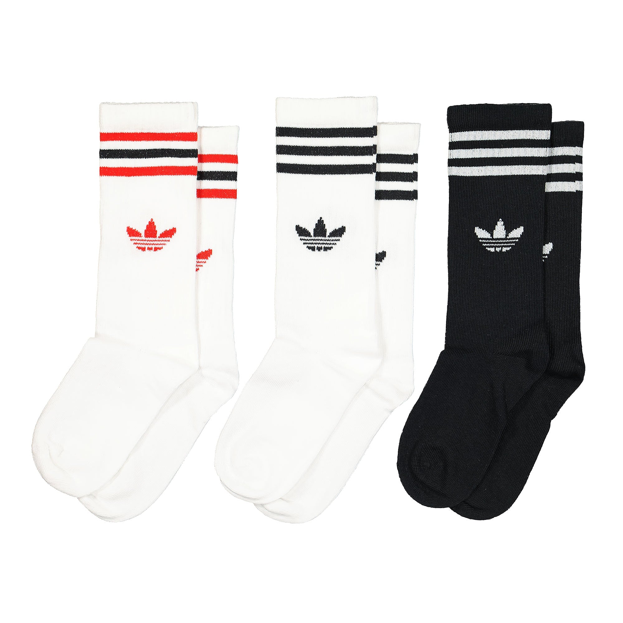adidas Crew Socks Kids 3PP White / White / Black Socks H32442 | Overkill