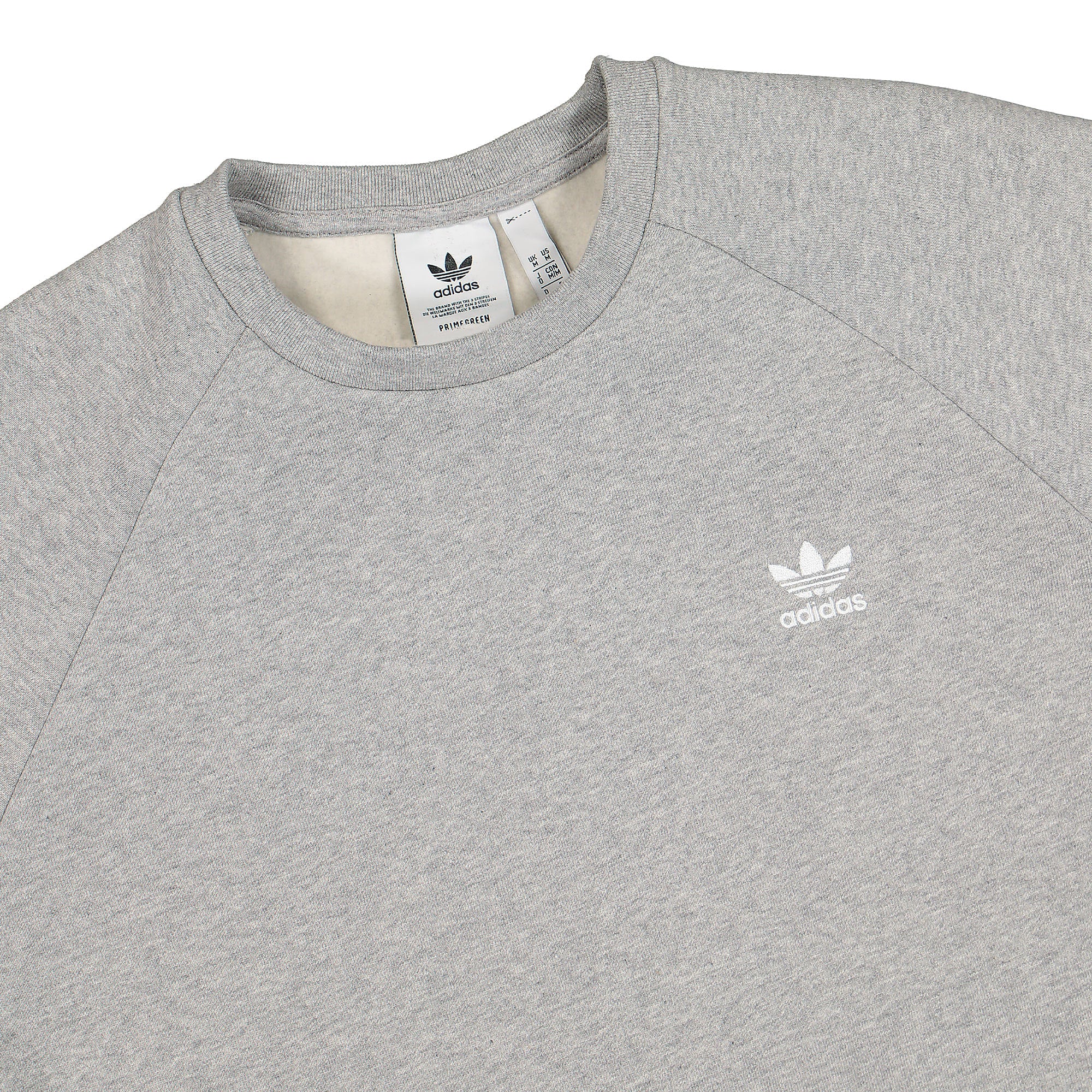 adidas Essential Crewneck Medium Grey Heather Sweatshirts Close-up | Overkill