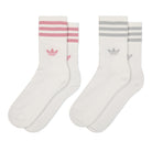 adidas Mid Cut Glitter Crew Socks White / Grey Two / Rose Tone Socks H37064 | Overkill
