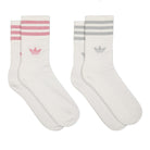 adidas Mid Cut Glitter Crew Socks White / Grey Two / Rose Tone Socks Material | Overkill