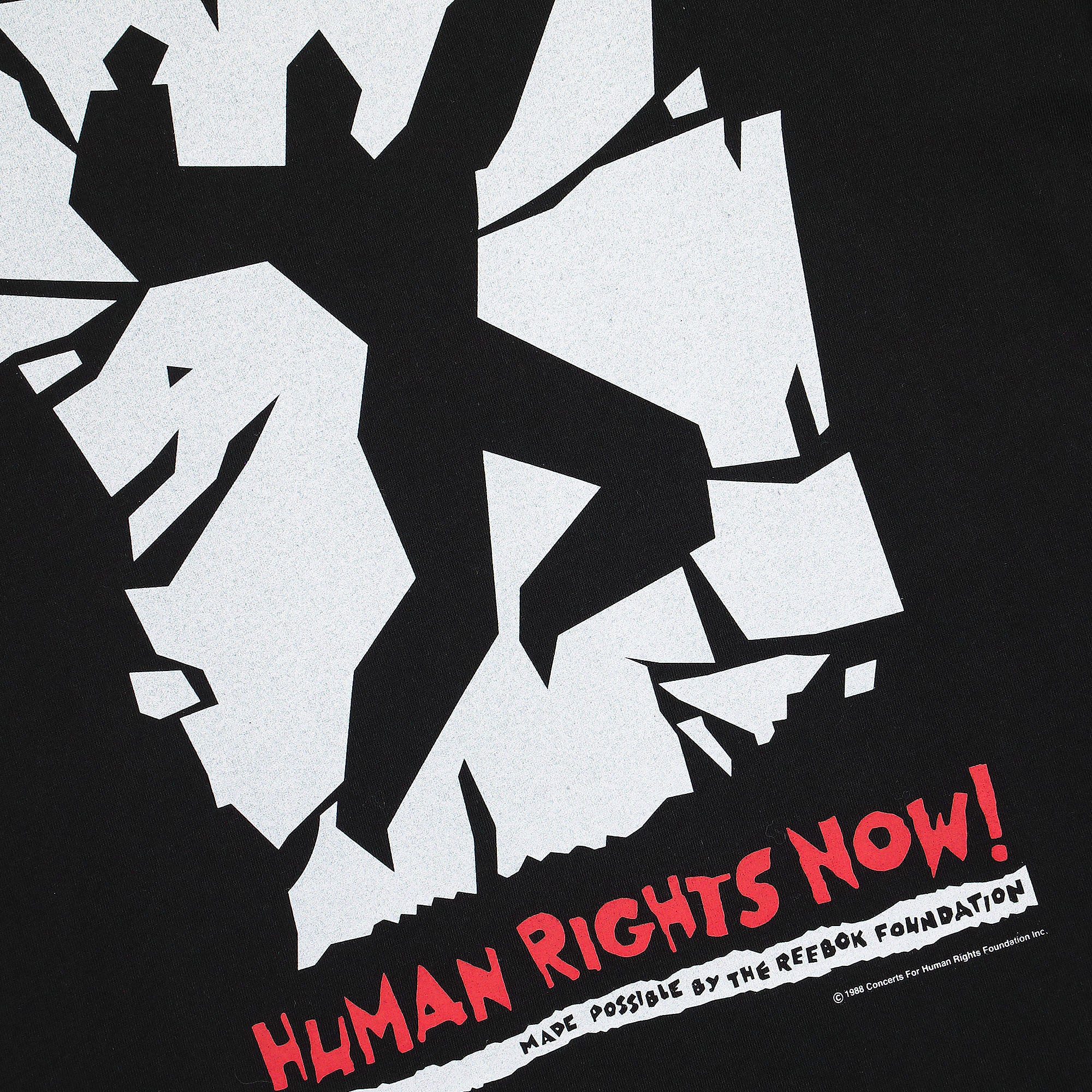 Reebok Human Rights Now Tee Black T-Shirts Material | Overkill