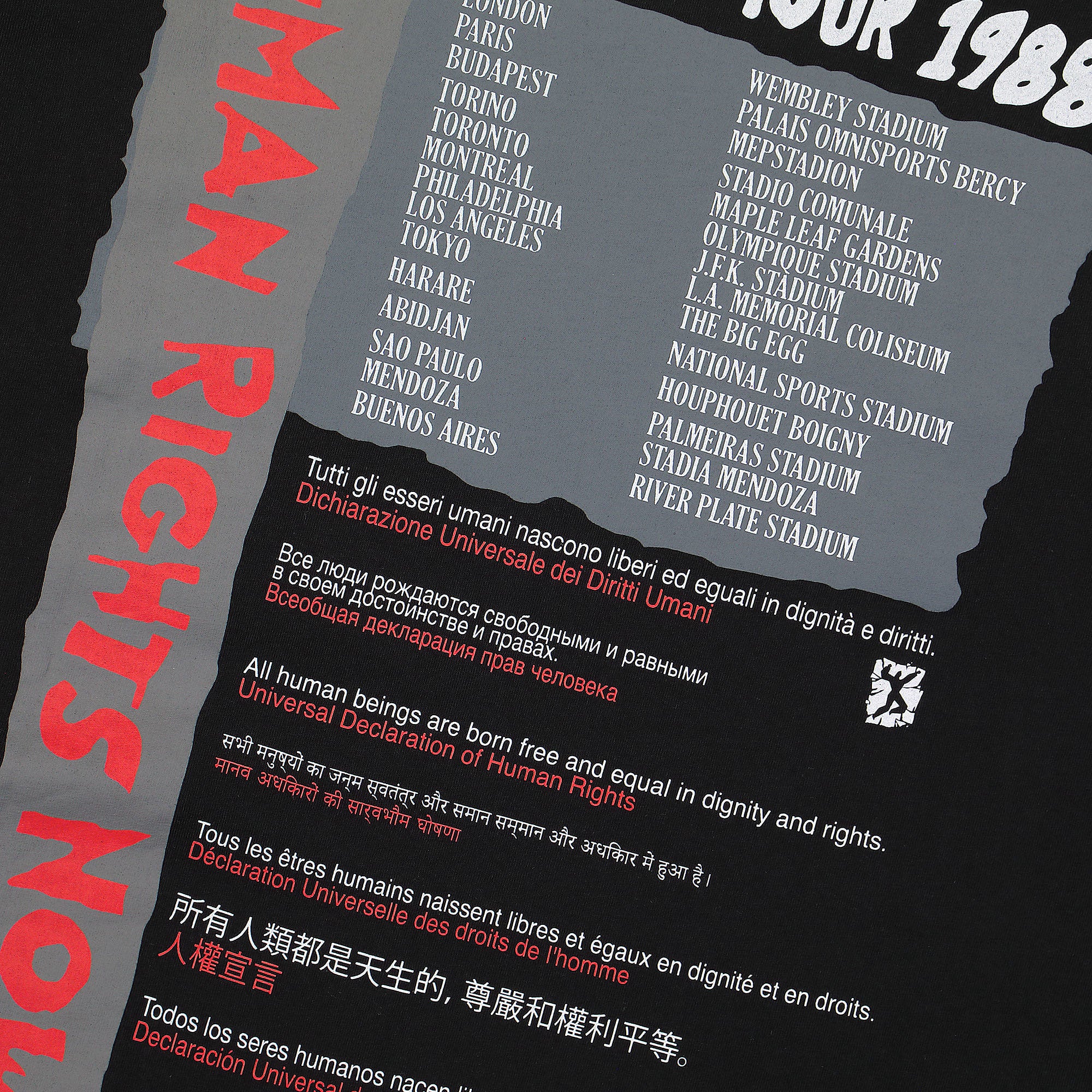 Reebok Human Rights Now Tee Black T-Shirts Detailfoto | Overkill