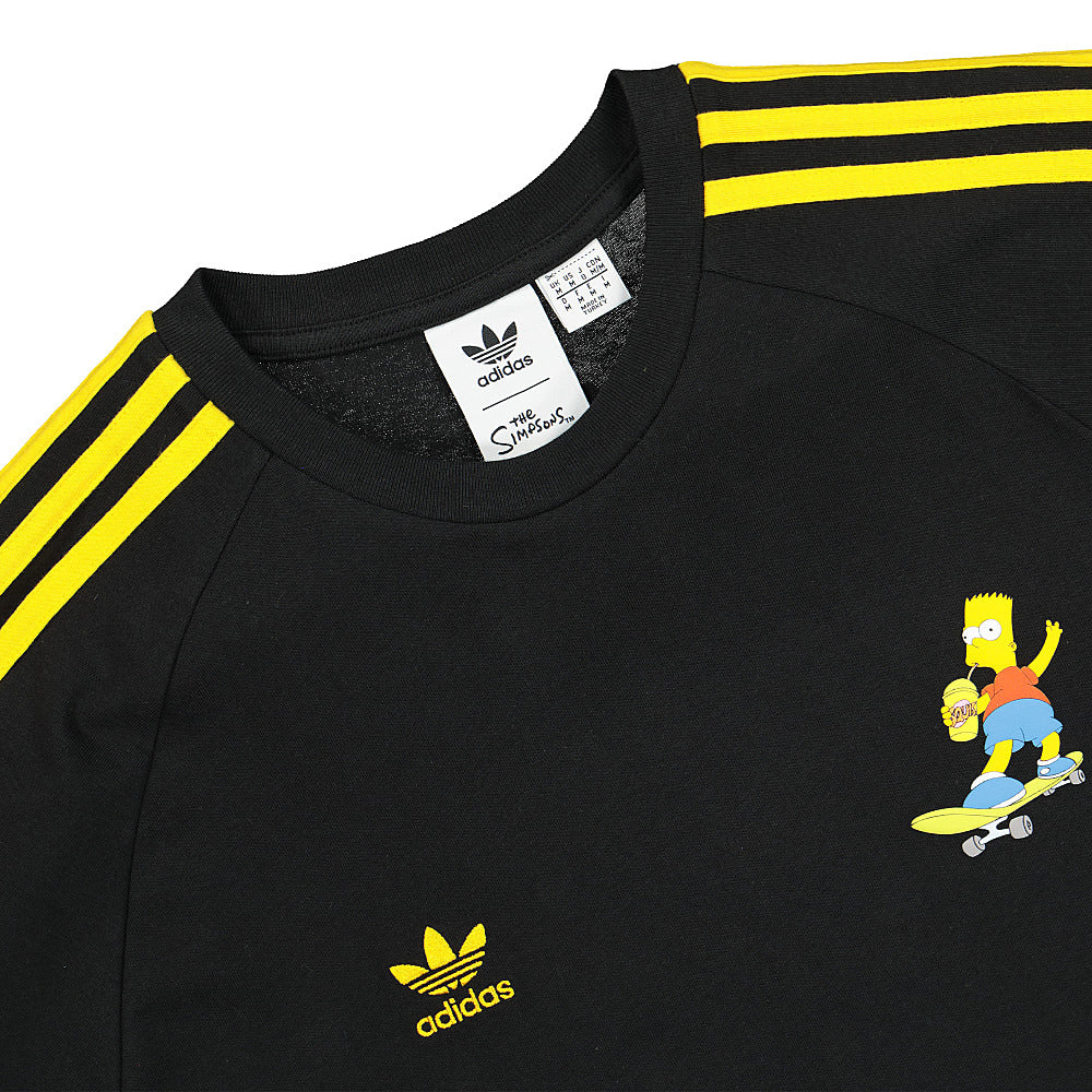 adidas The Simpsons x adidas 3S Tee Black T-Shirts Close-up | Overkill