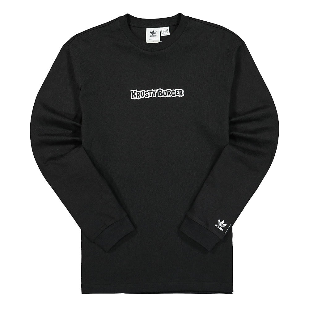 adidas The Simpsons x adidas Krusty Burger LS Tee Black Longsleeves HA5819 | Overkill