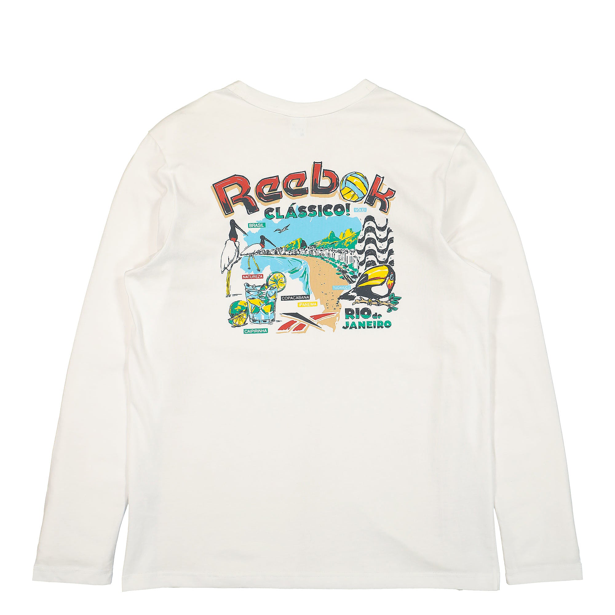 Reebok Classic Destination Longsleeve Tee White Longsleeves Close-up | Overkill