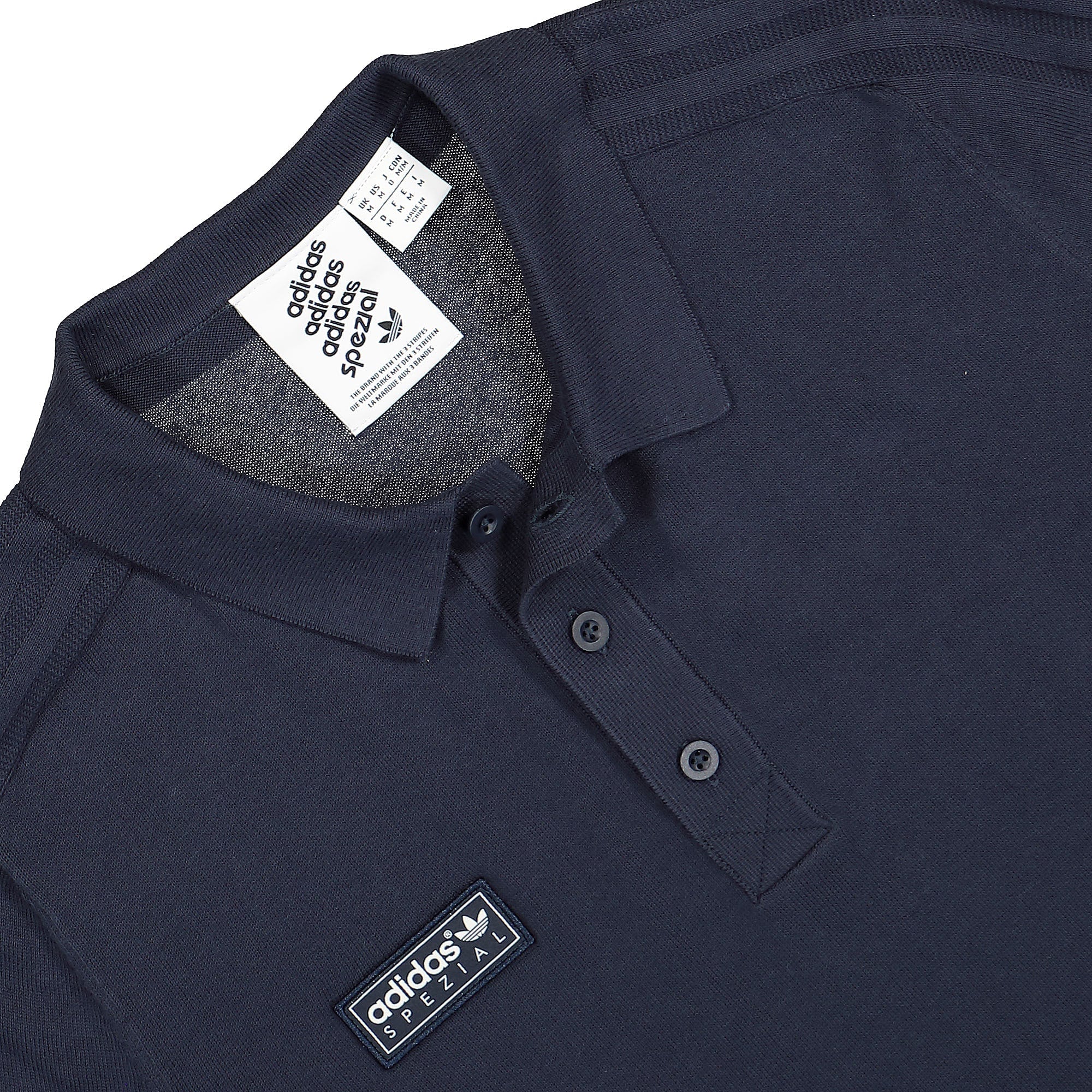 adidas SPZL Polo Navy Polo Shirts Close-up | Overkill
