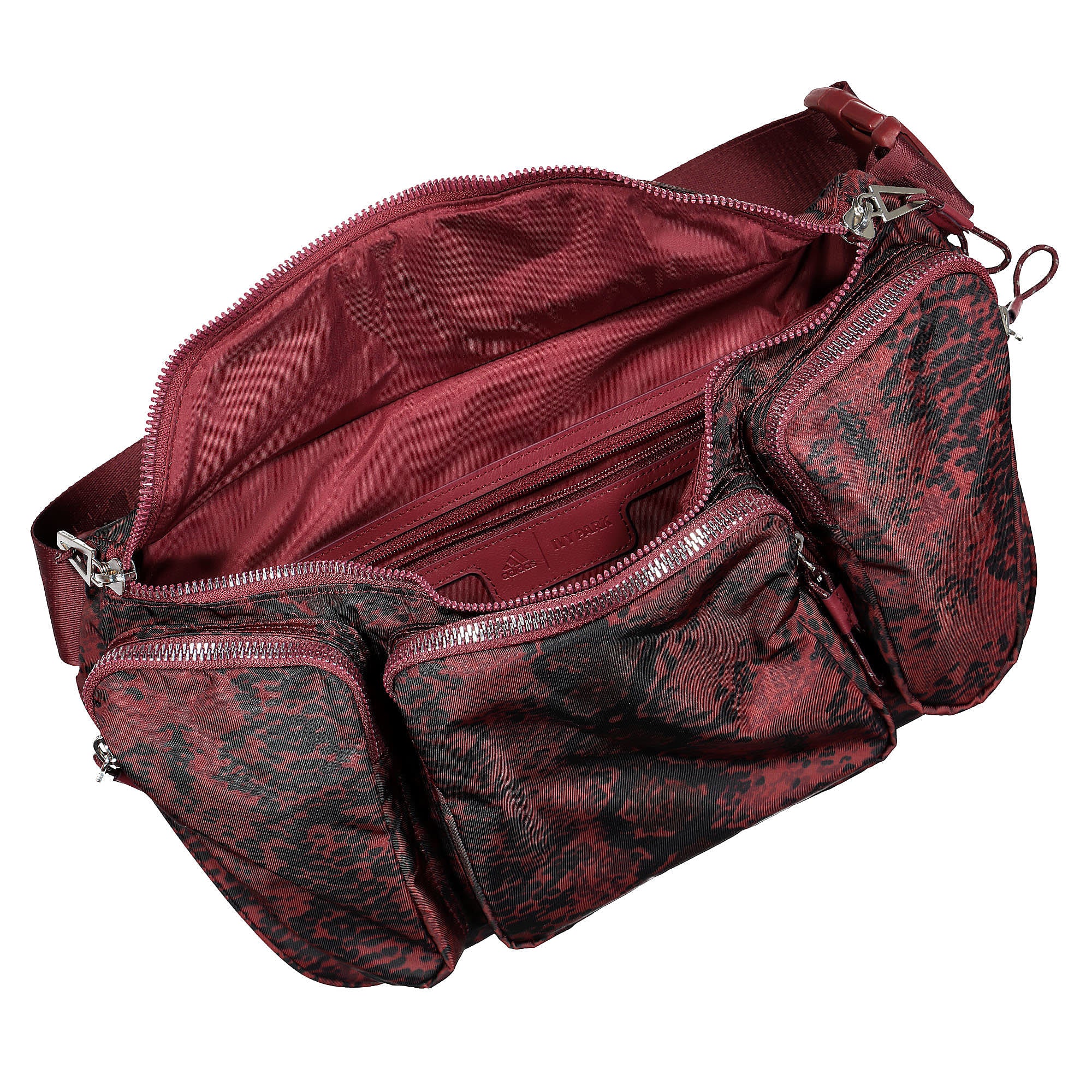 adidas Ivy Park x adidas Oversized Fanny Pack Cherry Wood Hip & Waist Bags Close-up | Overkill