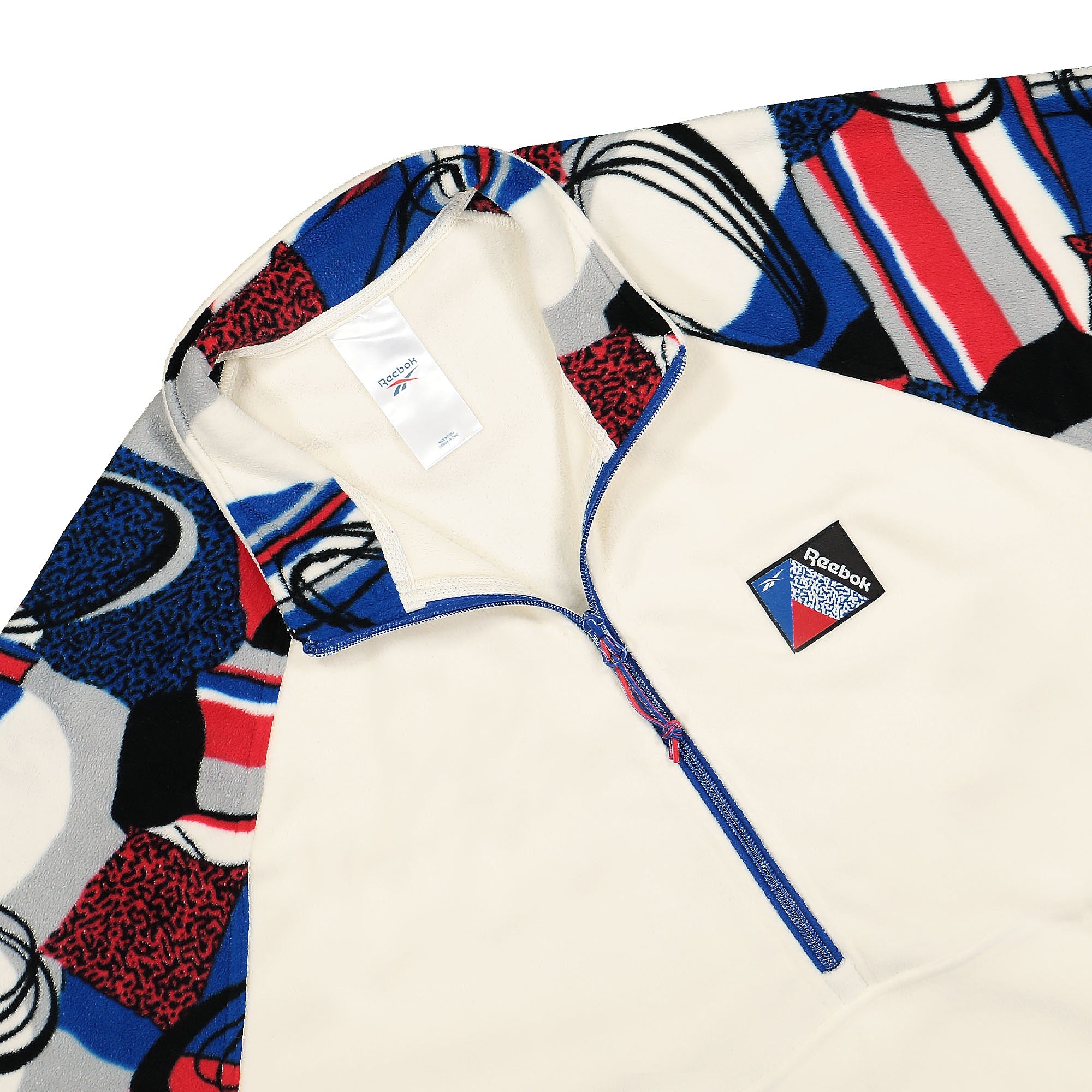 Reebok Classics Winter Half-Zip Jacket Classic White Windbreaker Close-up | Overkill