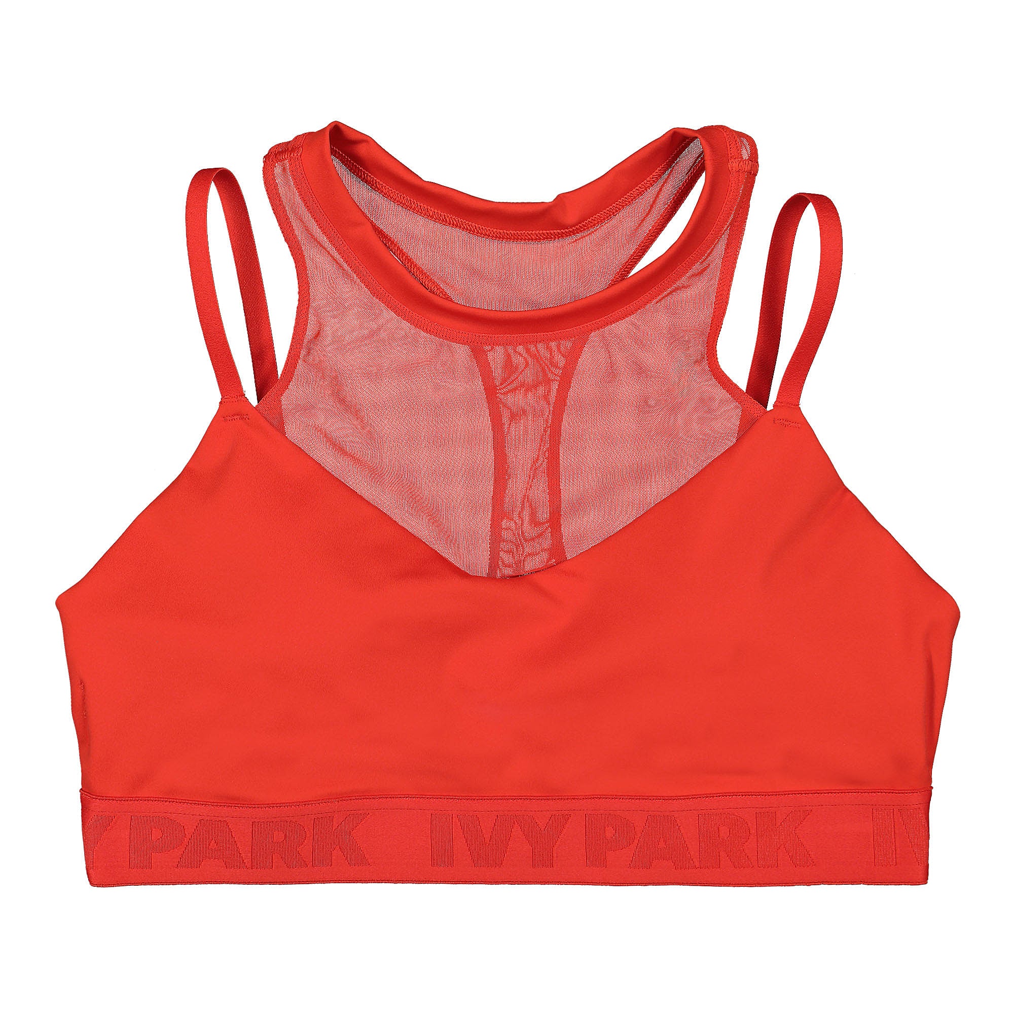adidas Ivy Park x adidas High Neck Sheer Bra Red Underwear HH9706 | Overkill
