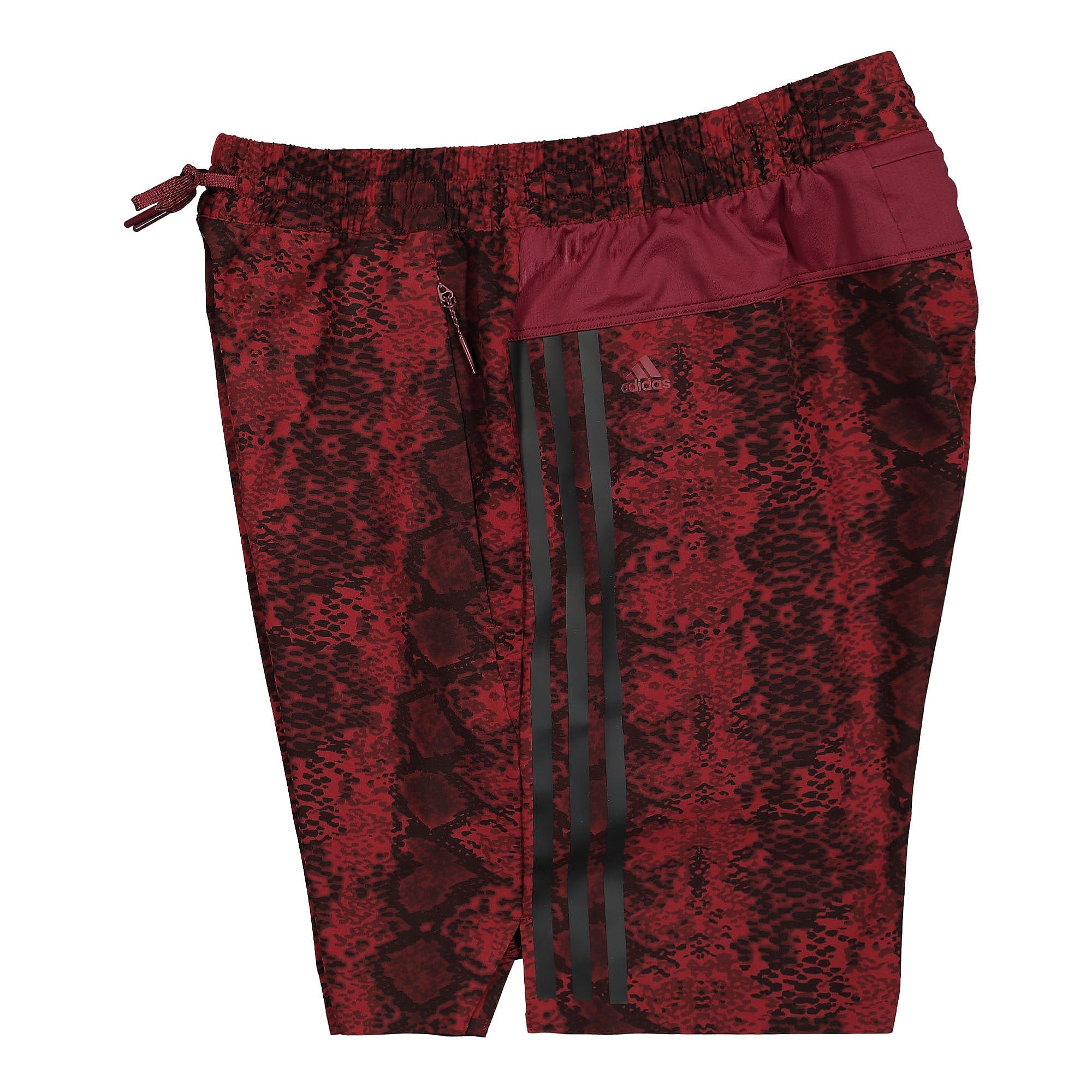 adidas Ivy Park x adidas Snake AOP Mens Short Cherry Wood / Black Shorts Close-up | Overkill