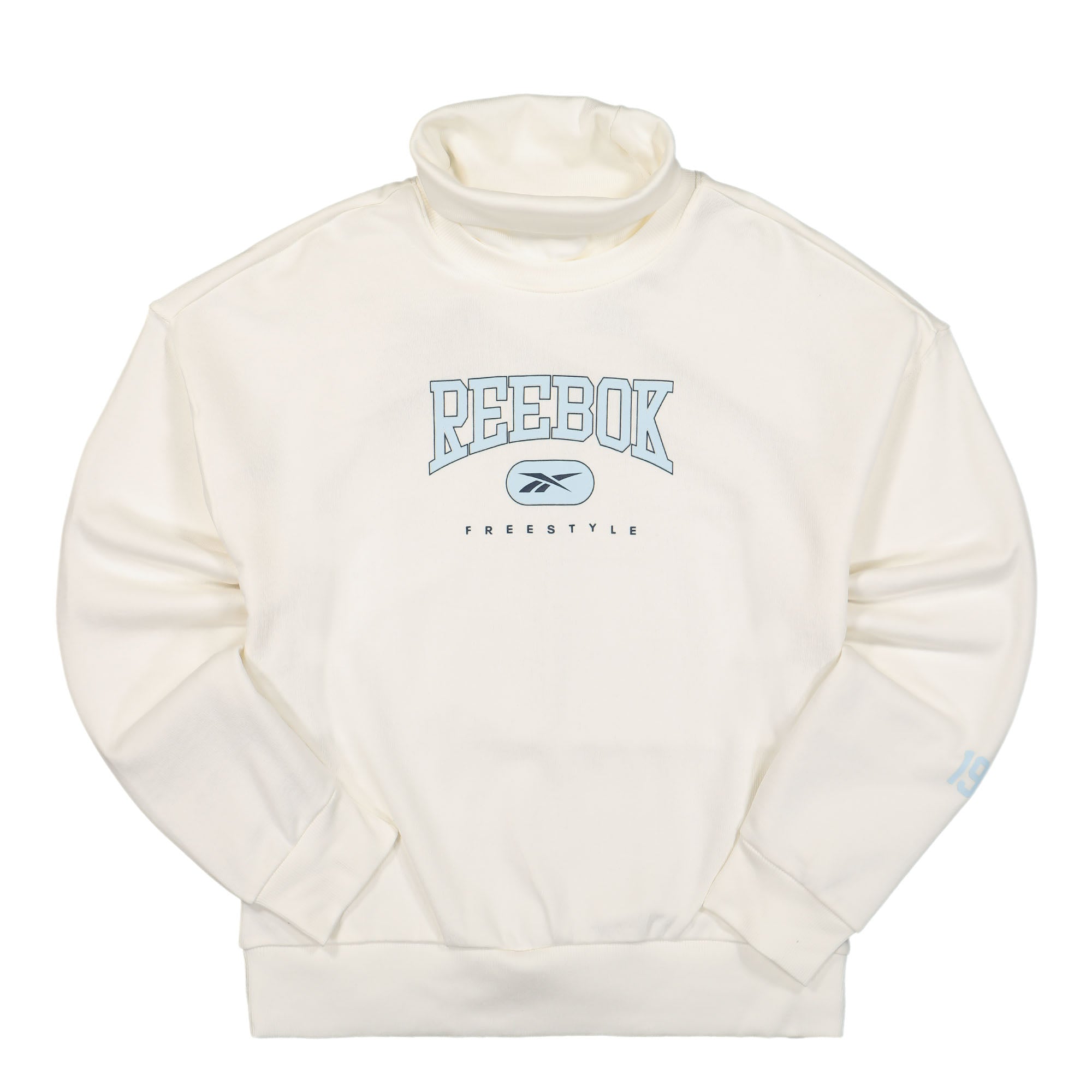 Reebok Wmns Freestyle GFX Crew Sweatshirt Chalk Sweatshirts HK6736 | Overkill