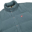 Human Made cordury down jacket Blue Puffer Jackets Close-up | Overkill