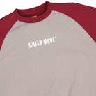 Human Made reglan sweatshirt Burgundy Sweatshirts Close-up | Overkill
