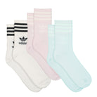 adidas Mid Cut Crew Socks Almost Pink / White / Halo Mint Socks Material | Overkill