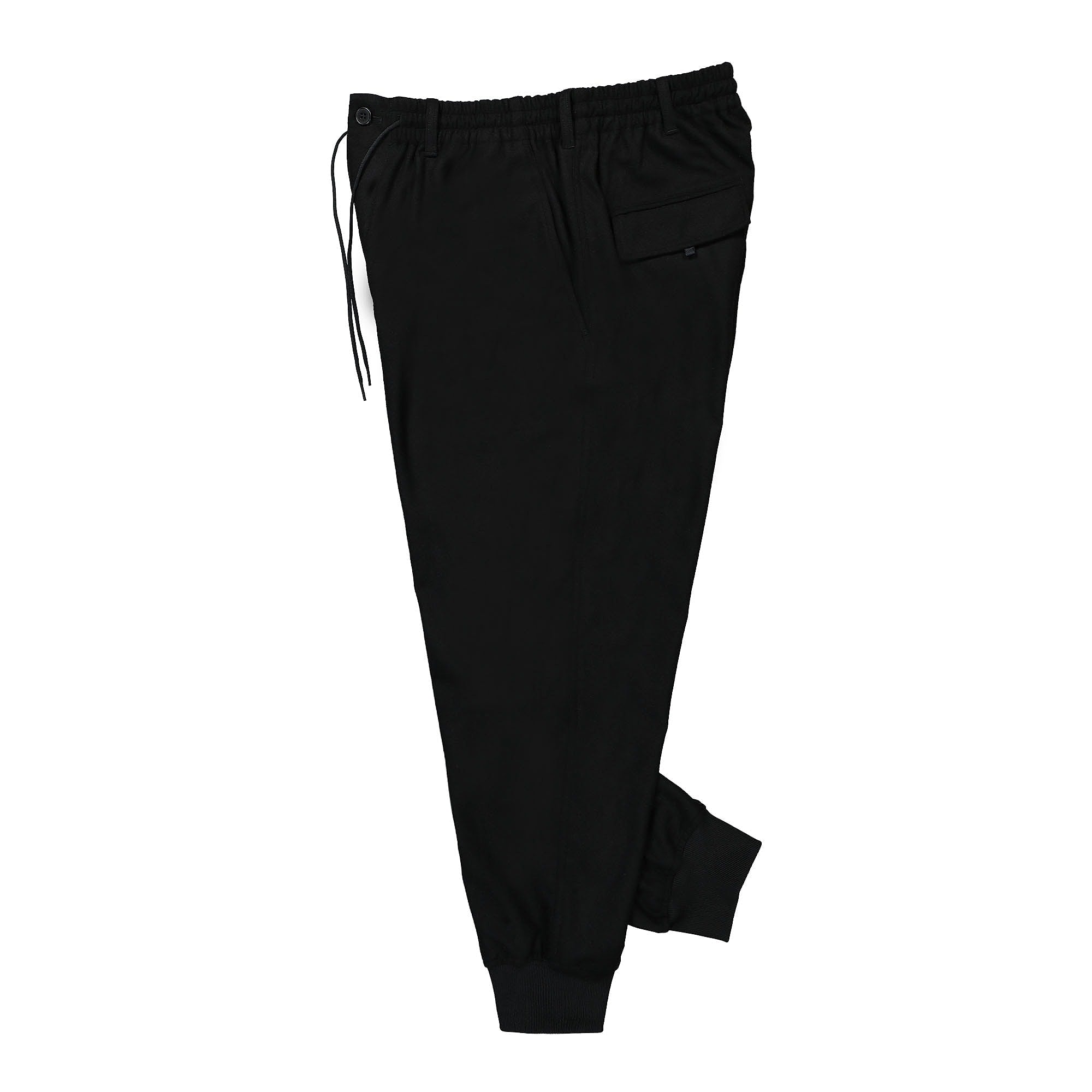 Y-3 CL Wool Flannel Cuf Pant Black Sweat & Track Pants Close-up | Overkill