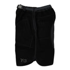 Y-3 Leo Fleece Football Short Black Shorts Close-up | Overkill