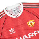 adidas Manchester United 90 Home Jersey Bright Red T-Shirts Close-up | Overkill