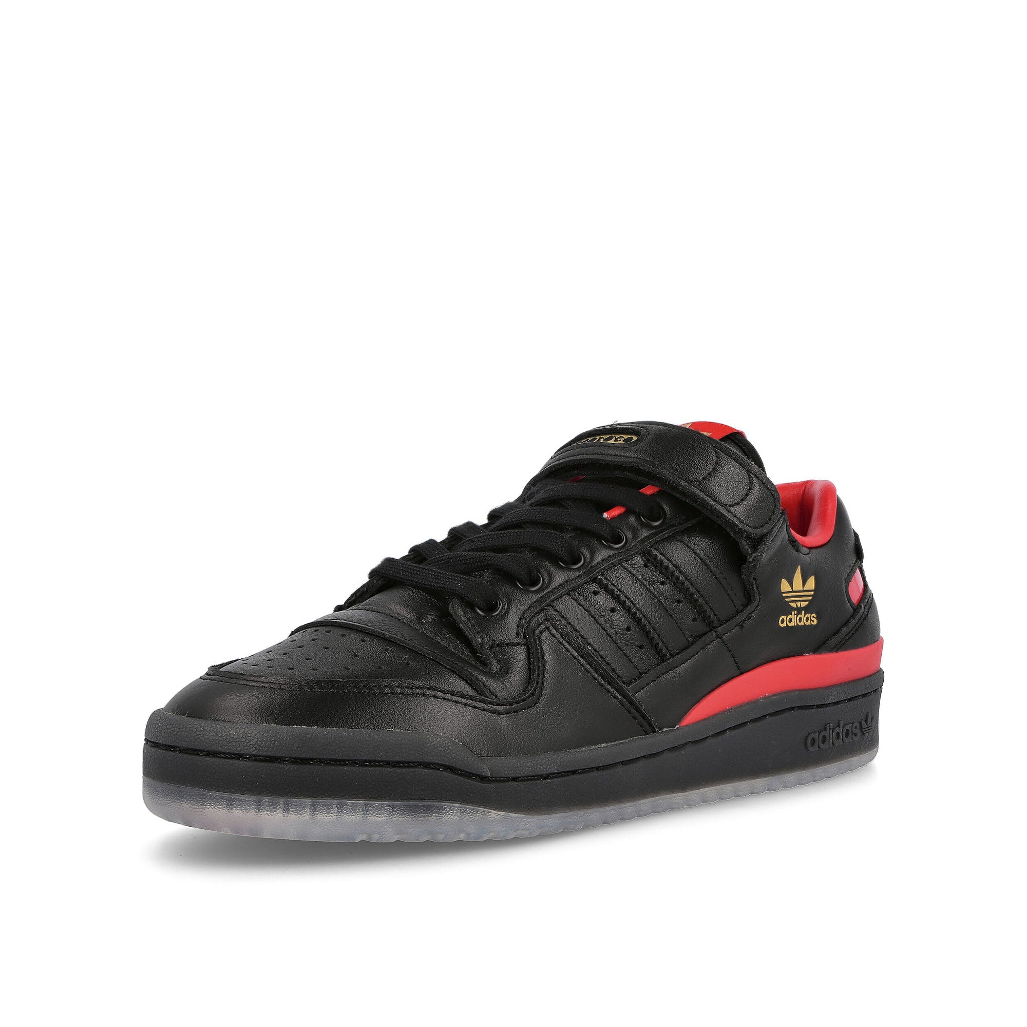 adidas Circoloco x adidas Forum Low Core Black / Core Black / Vivid Red Sneakers  Close Up | Overkill