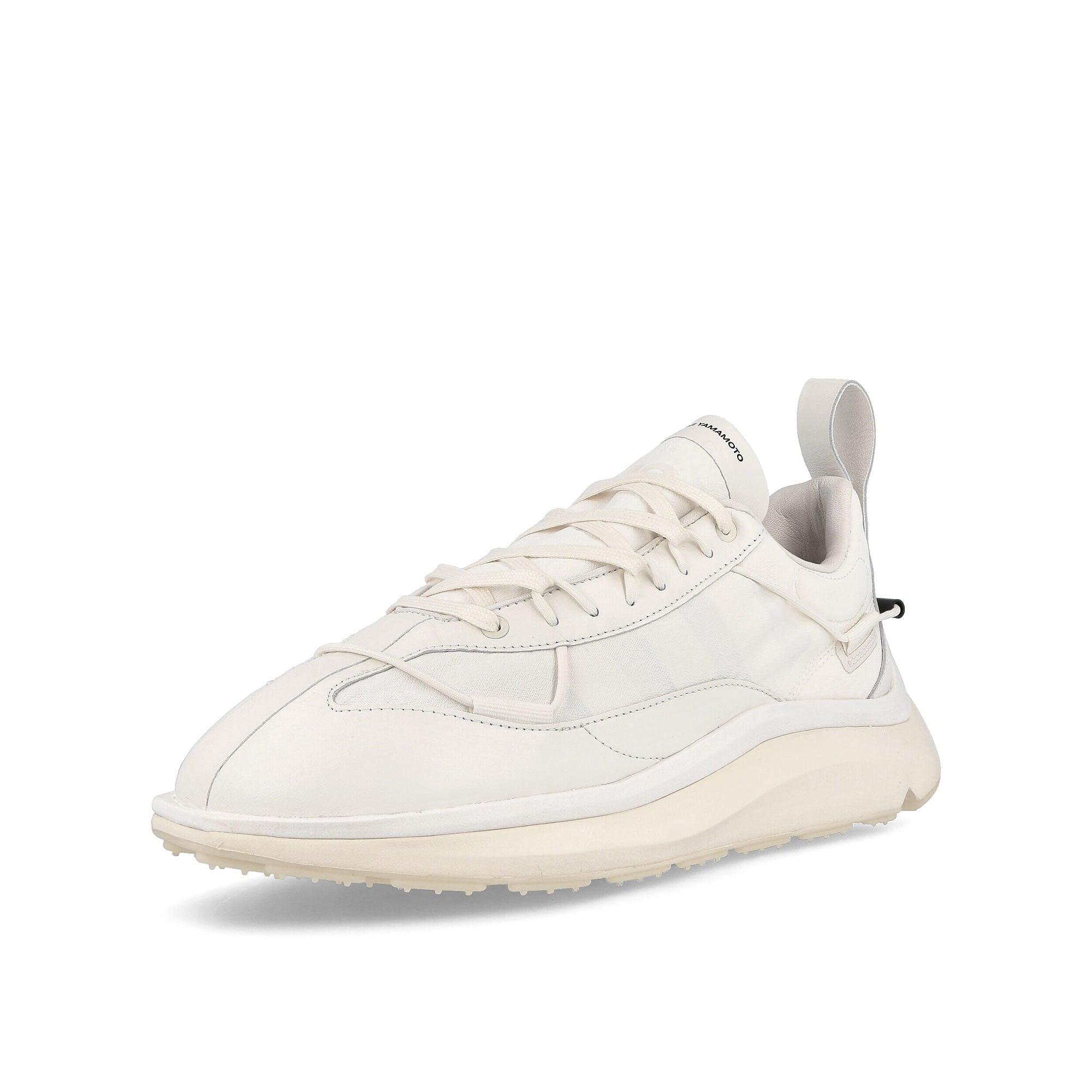 Y-3 shiku run Core White-Core White-Black Sneakers  Close Up | Overkill
