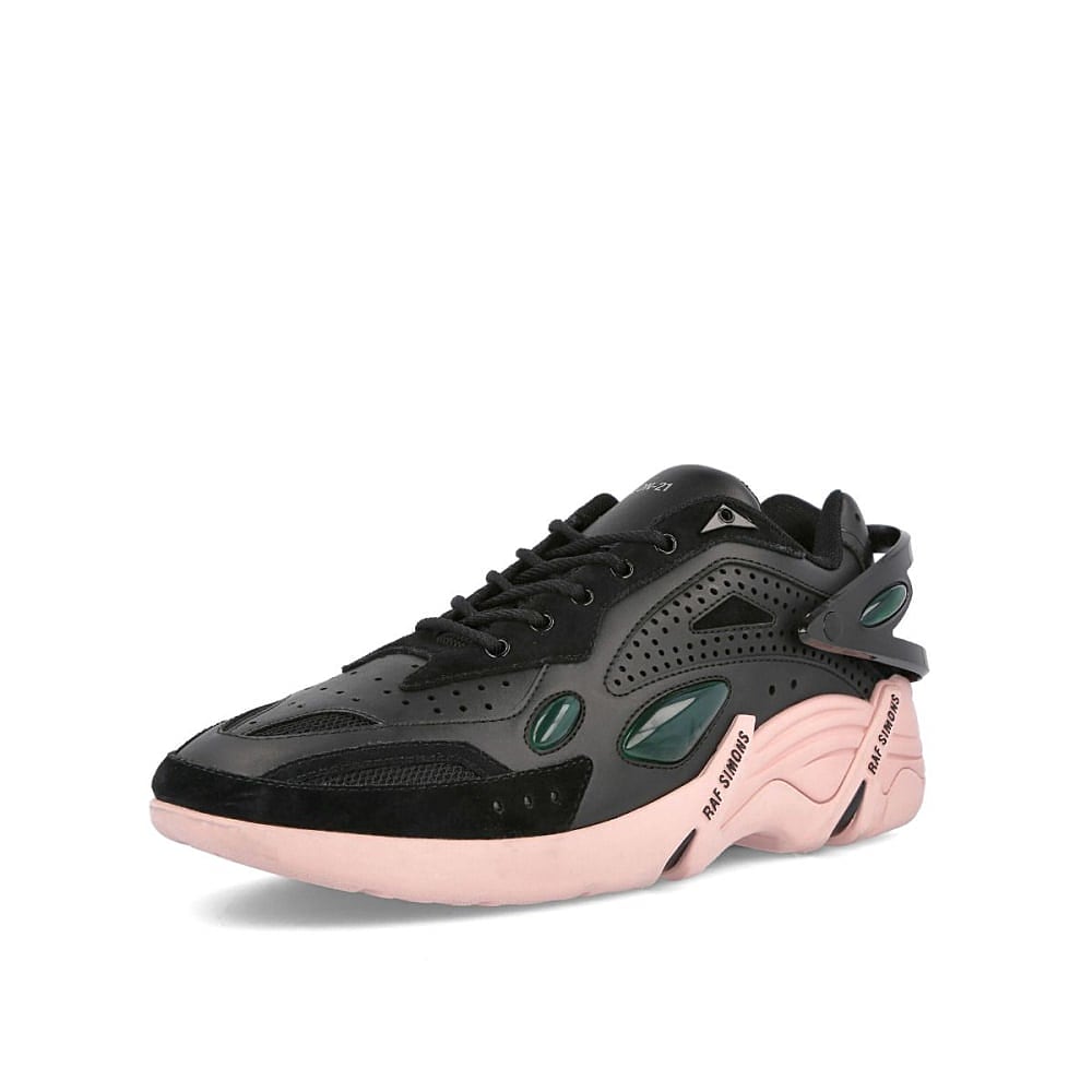 Raf Simons cylon-21 Black / Pink Low Top Sneakers  Close Up | Overkill
