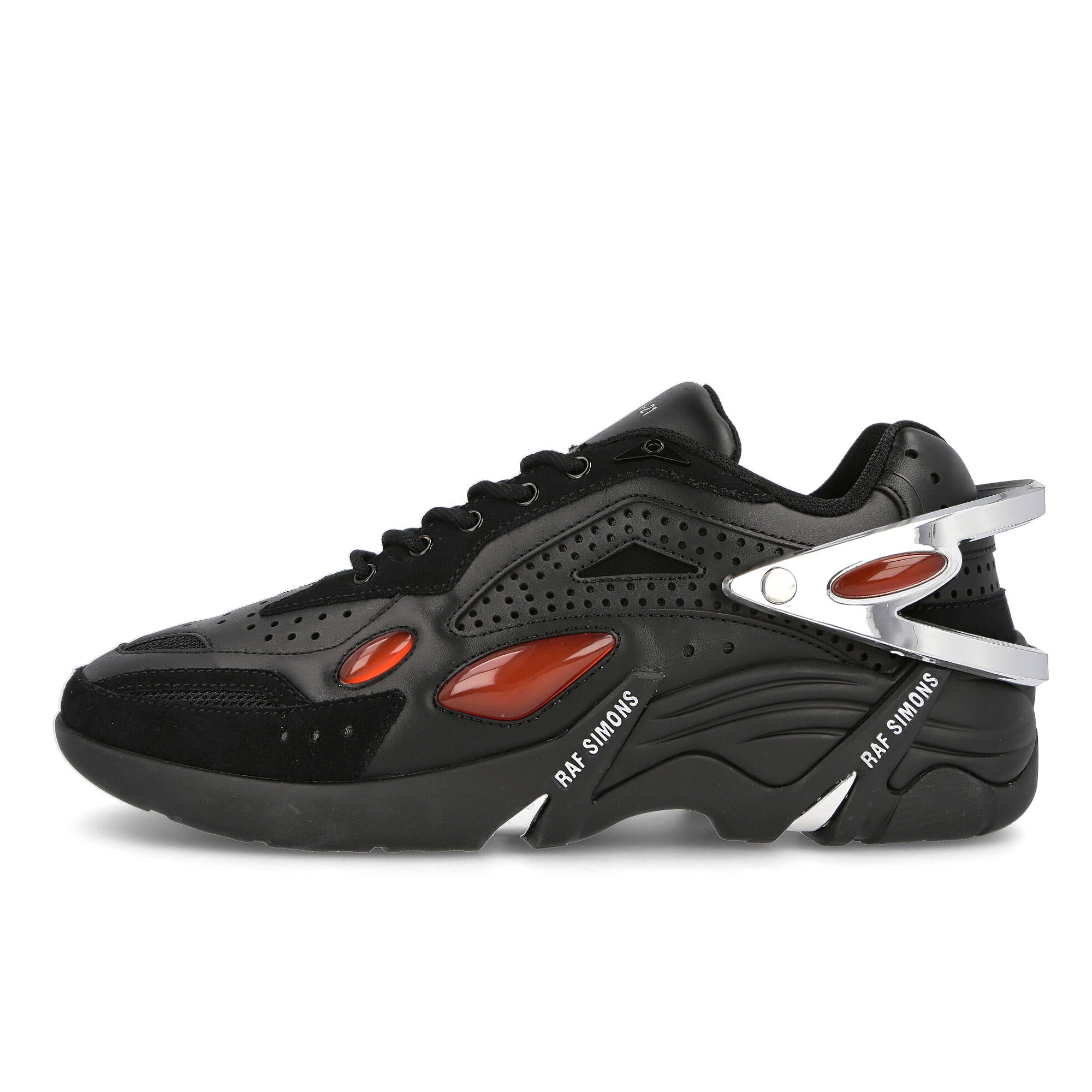 Raf Simons cylon-21 Black Red Low Top Sneakers HR740003S | Overkill