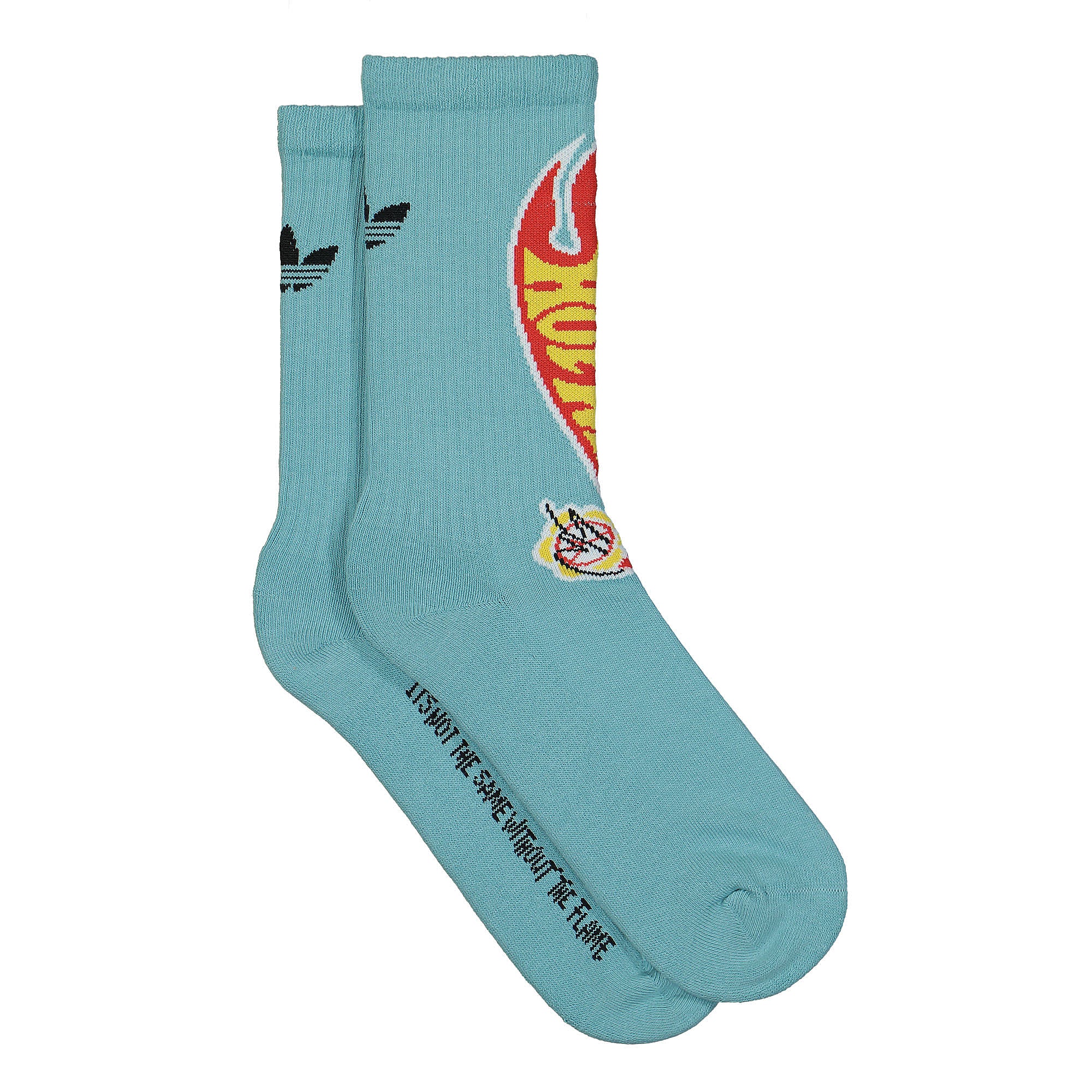 adidas Sean Wotherspoon x Hot Wheels x adidas Crew Socks 2PP Minton / White Socks Close-up | Overkill