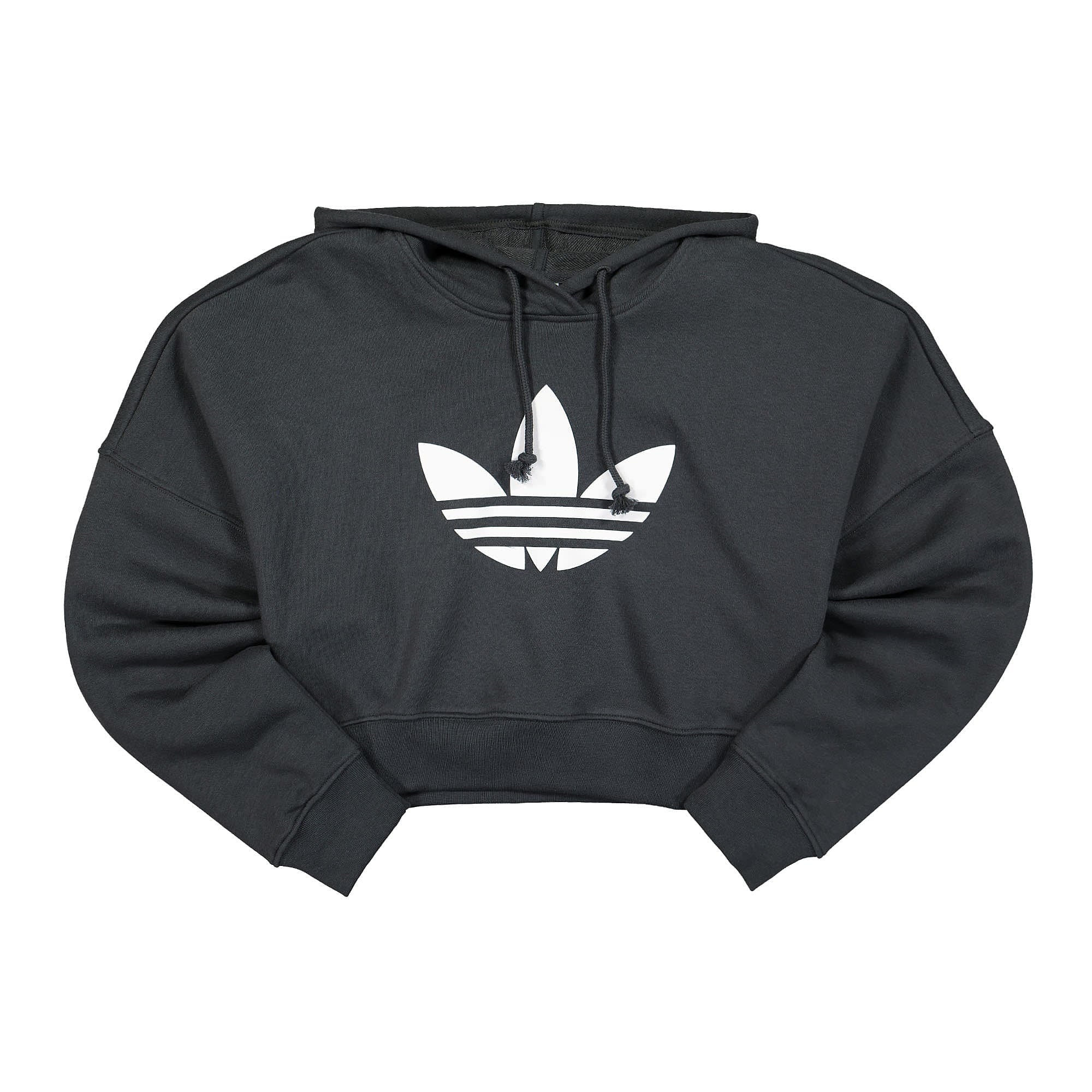 adidas Wmns Cropped Hoodie Carbon Hoodies HU1609 | Overkill