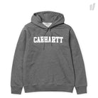 Carhartt WIP Hooded College Sweat Dark Grey Heather / White Hoodies I015060.ZM.91.03 | Overkill