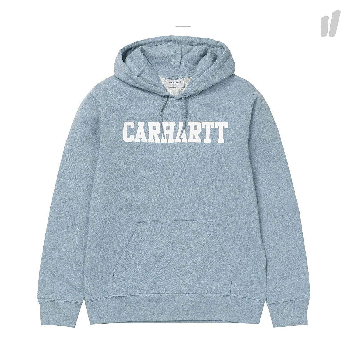 Carhartt WIP Hooded College Sweat Dusty Blue Heather / White Hoodies I024669.878.90.03 | Overkill