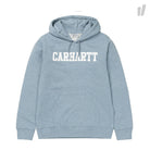 Carhartt WIP Hooded College Sweat Dusty Blue Heather / White Hoodies I024669.878.90.03 | Overkill