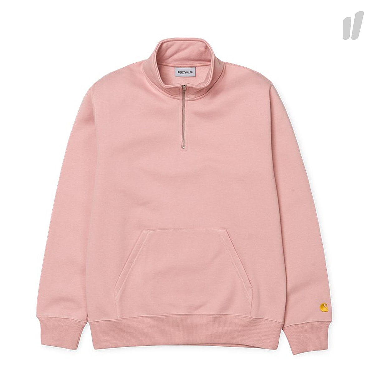 Carhartt WIP Chase Neck Zip Sweat Soft Rose / Gold Sweatshirts I024811.841.00.03 | Overkill