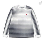 Carhartt WIP L/S Champ T-Shirt Champ Stripe / Blue / White / Goji Longsleeves I024817.V37.880.90.03 | Overkill