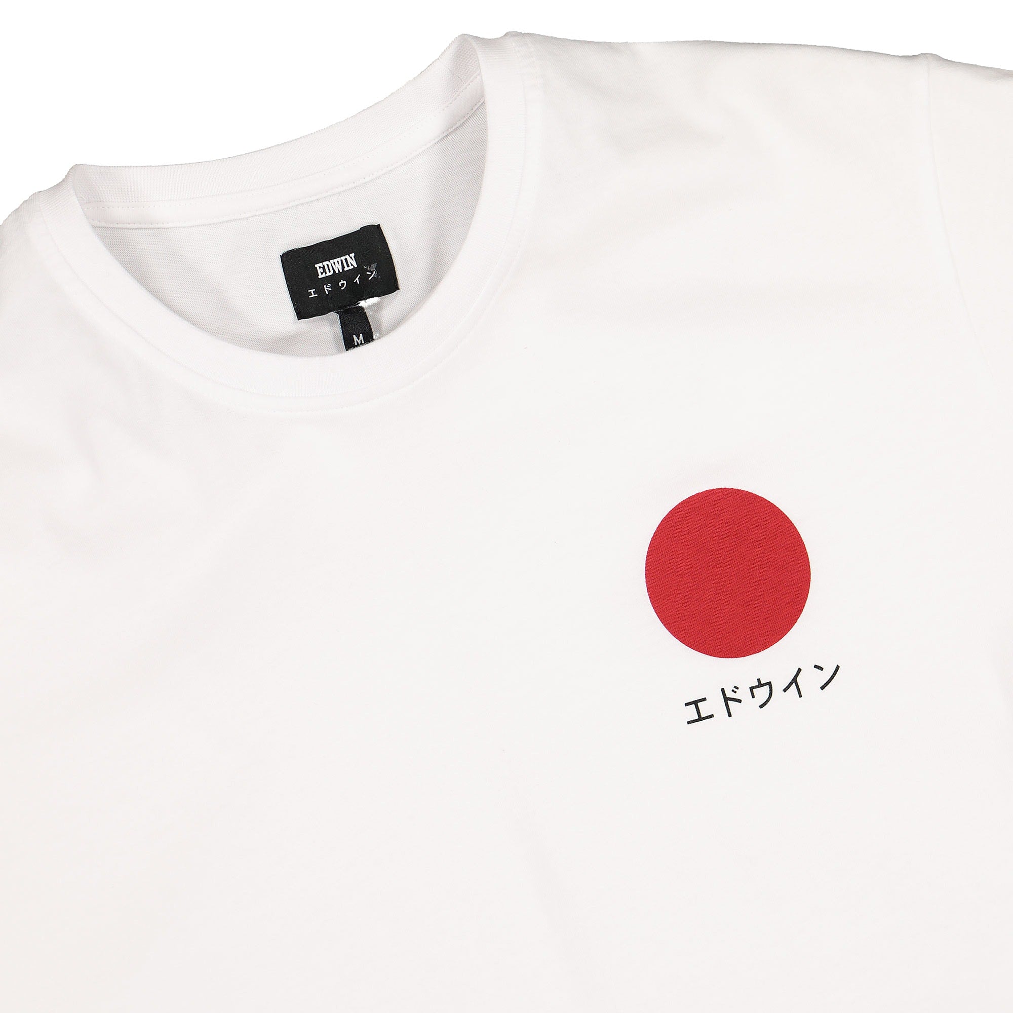 Edwin Japanese Sun TS Single Jersey White Garment Washed T-Shirts Close-up | Overkill