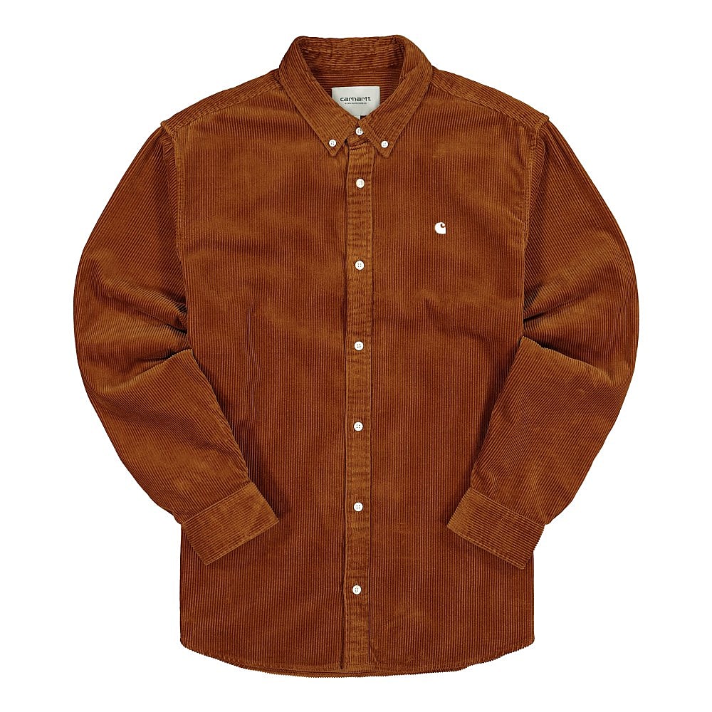 Carhartt WIP L/S Madison Cord Shirt Brandy / Wax Shirts I025247.0E9.90.03 | Overkill