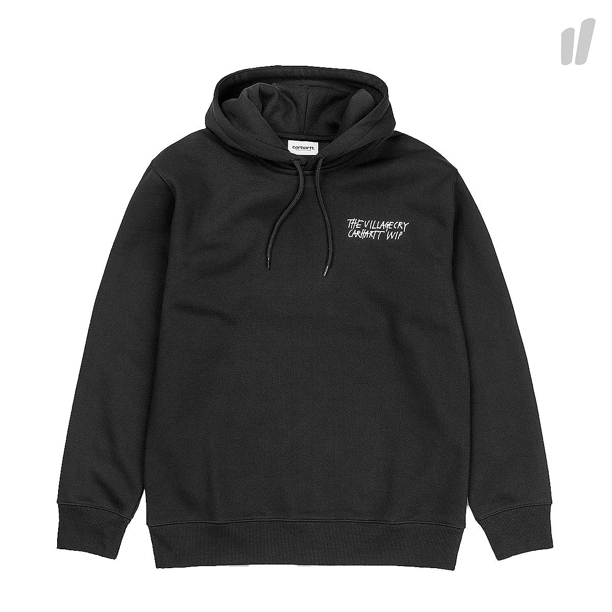 Carhartt WIP The Village Cry x Carhartt WIP Hooded Paris Sweat Black / White Hoodies I025494.89.90.03 | Overkill