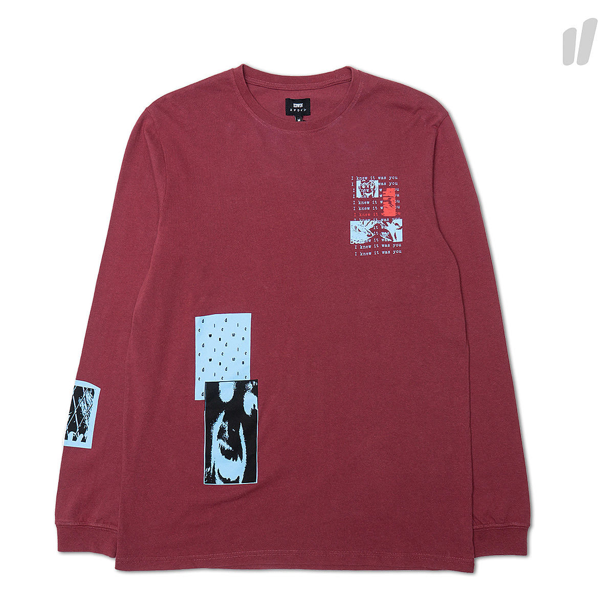 Edwin I Know It Was You TS Long Sleeve Oxblood Red Longsleeves I025879.OXR.67.03 | Overkill