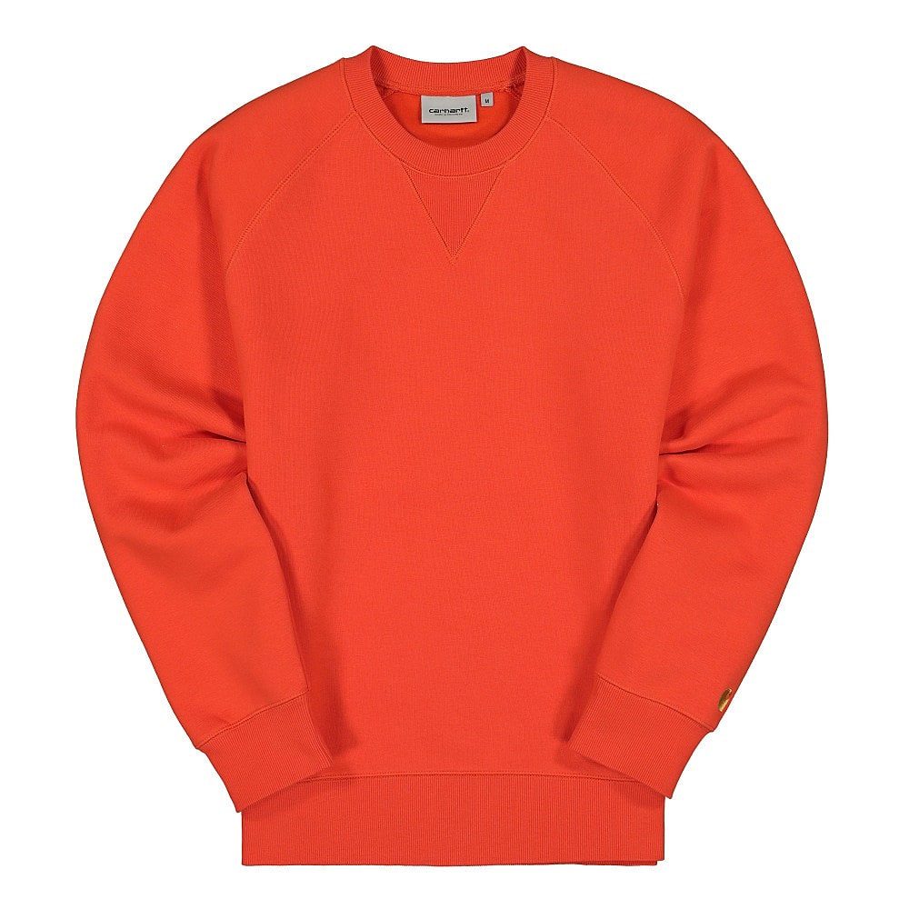 Carhartt WIP Chase Sweat Safety Orange / Gold Sweatshirts I026383.0G0.90.03 | Overkill