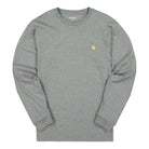 Carhartt WIP L/S Chase T-Shirt Dark Grey Heather / Gold Longsleeves I026392.ZM.90.03 | Overkill