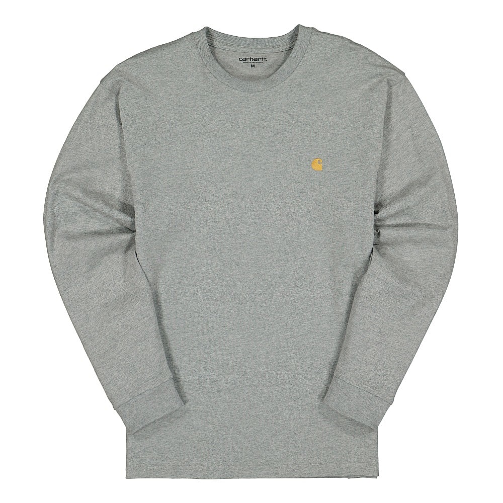 Carhartt WIP Chase Longsleeve Tee Grey Heather / Gold Longsleeves I026392.V6.90.03 | Overkill