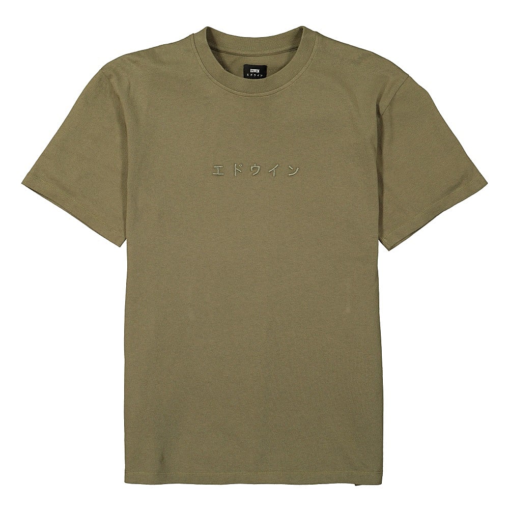 Edwin Katakana Embroidery TS Single Jersey Martini Olive T-Shirts I026745.MAO.TT.03 | Overkill
