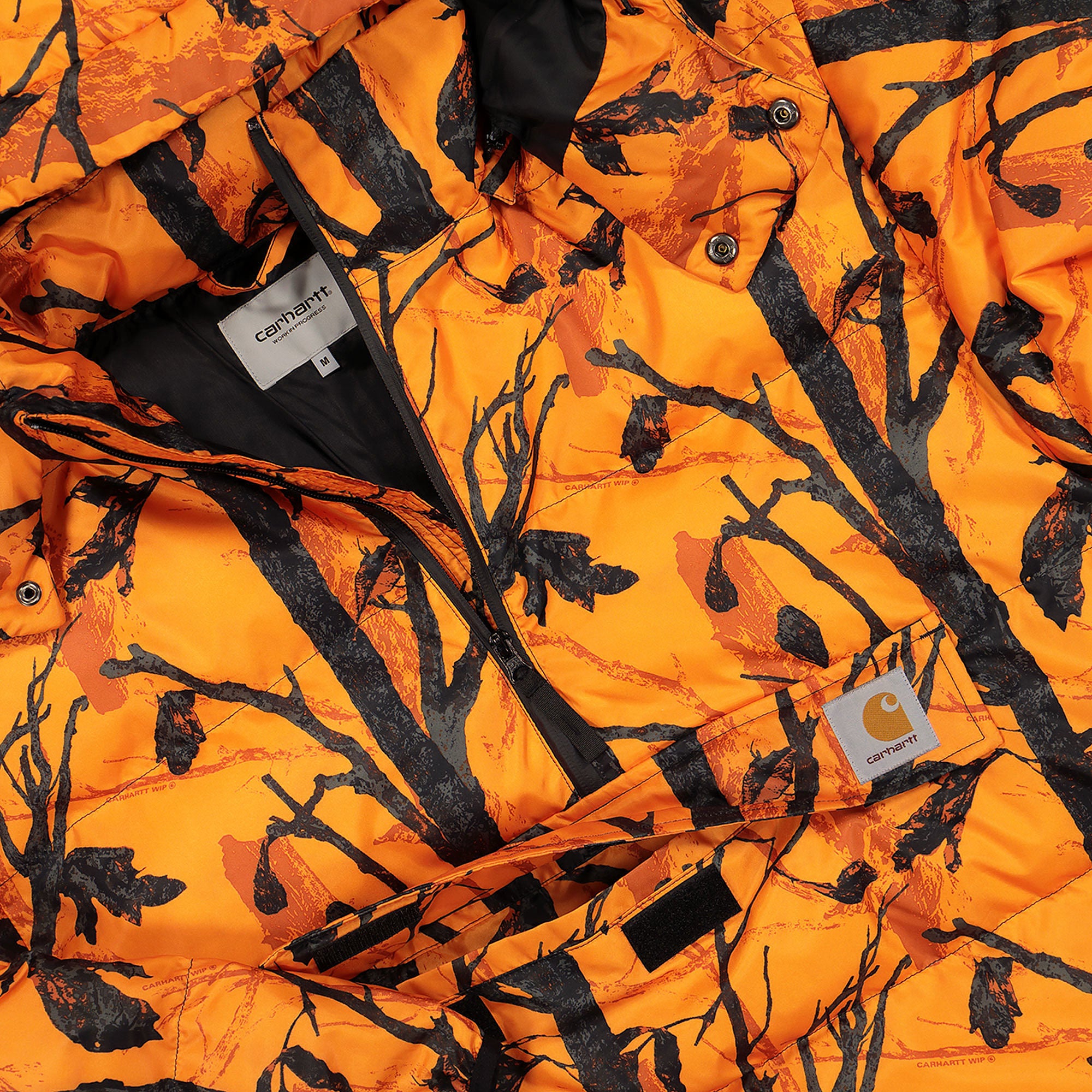 Carhartt WIP Jones Pullover Orange Puffer Jackets Close-up | Overkill