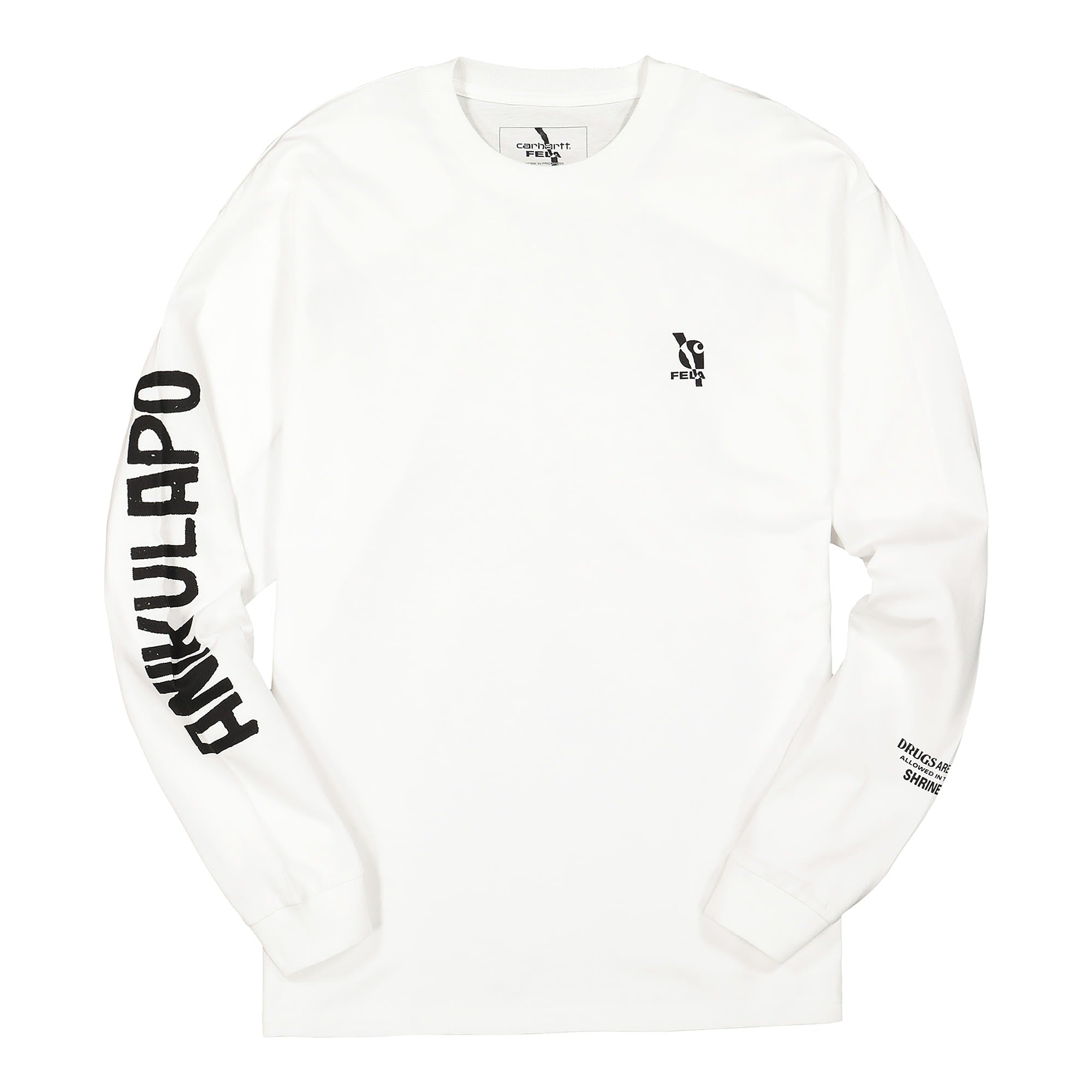 Carhartt WIP Fela Kuti x Carhartt WIP L/S Fela Fela T-Shirt White Longsleeves I026850.02.00.03 | Overkill