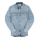 Carhartt WIP Salinac Shirt Jacket Blue Light Used Washed Jackets I027545.01.WI.03 | Overkill