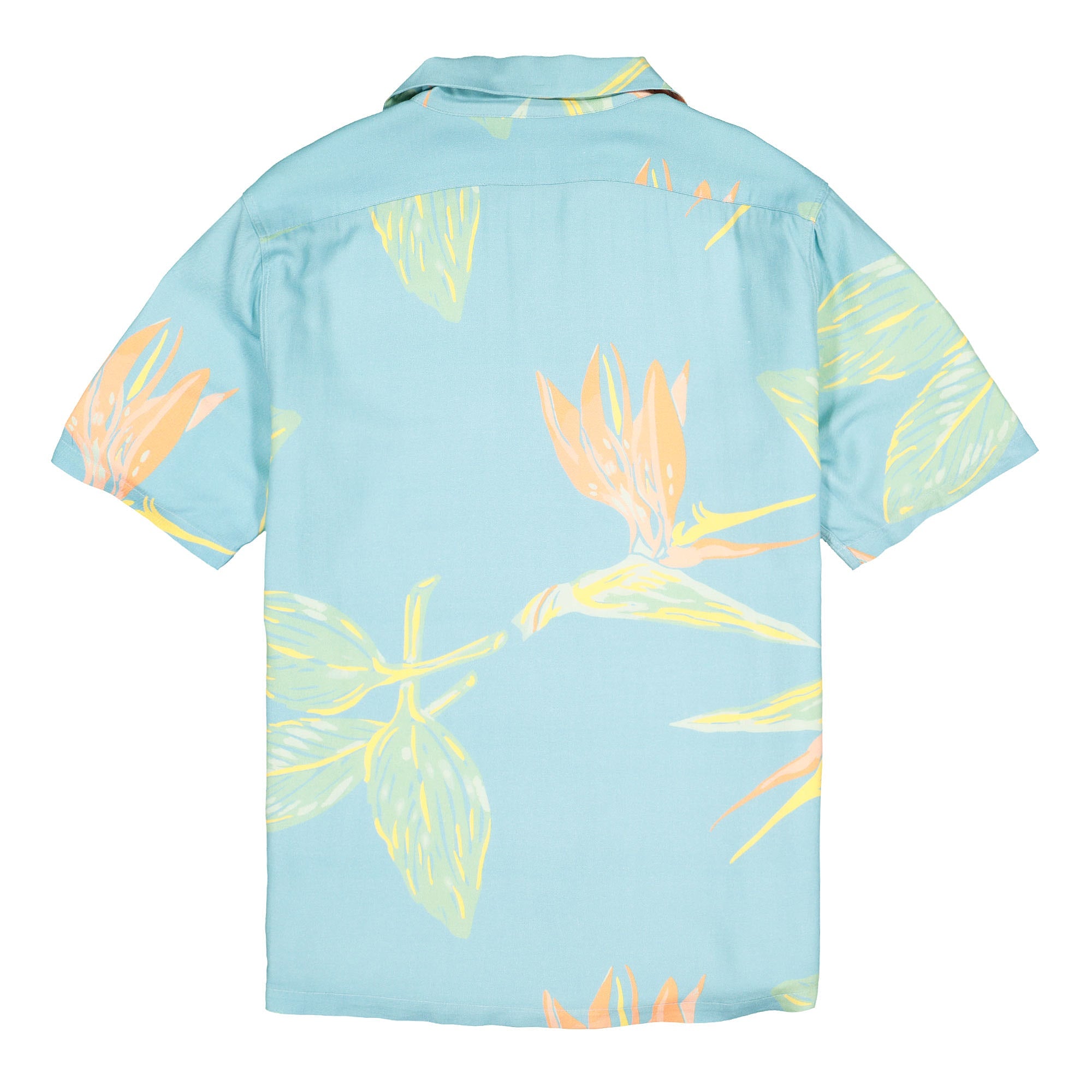Edwin Birds Of Paradise Resort SS Shirt Angel Blue T-Shirts Material | Overkill