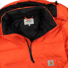 Carhartt WIP Jones Pullover Safety Orange Puffer Jackets Close-up | Overkill